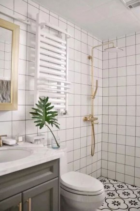 轻美式风格四居室卫生间装修效果图