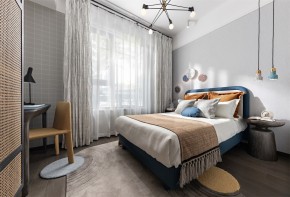 中式风格大平层卧室装修效果图