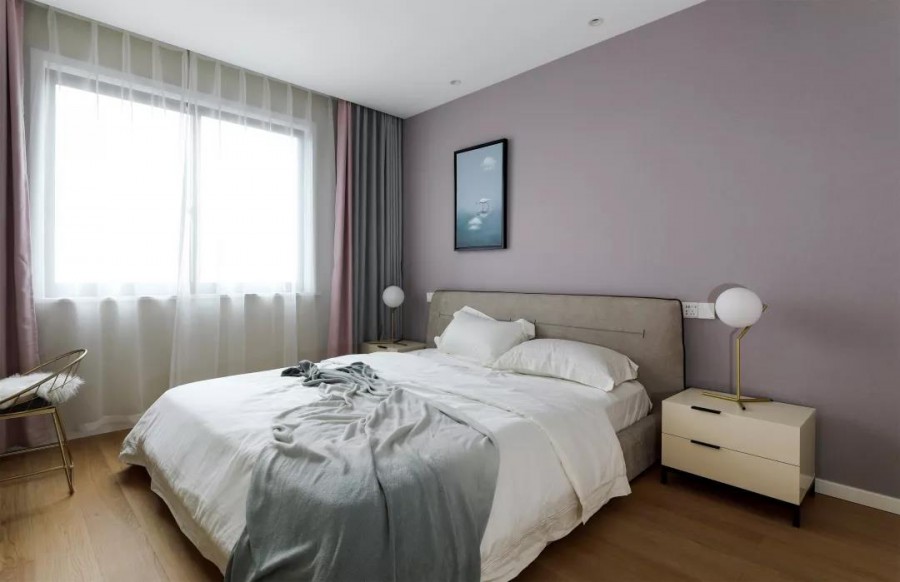 现代北欧风格三居室卧室装修效果图