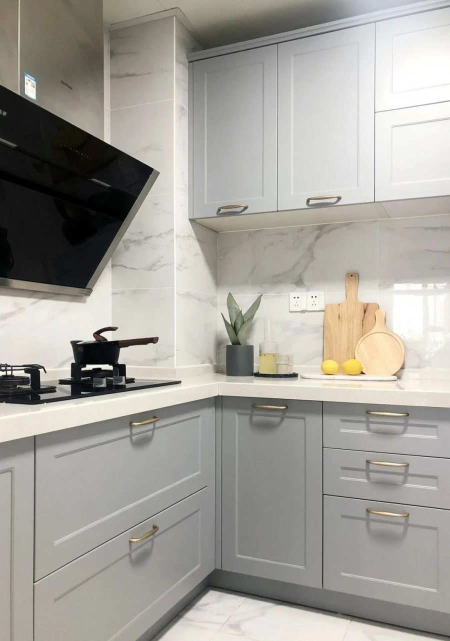 现代美式风格三居室厨房装修效果图