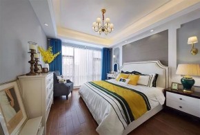 美式风格三居室卧室装修效果图