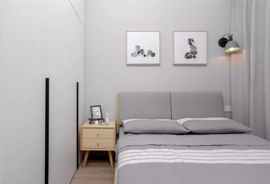 现代简约风格三居室卧室装修效果图