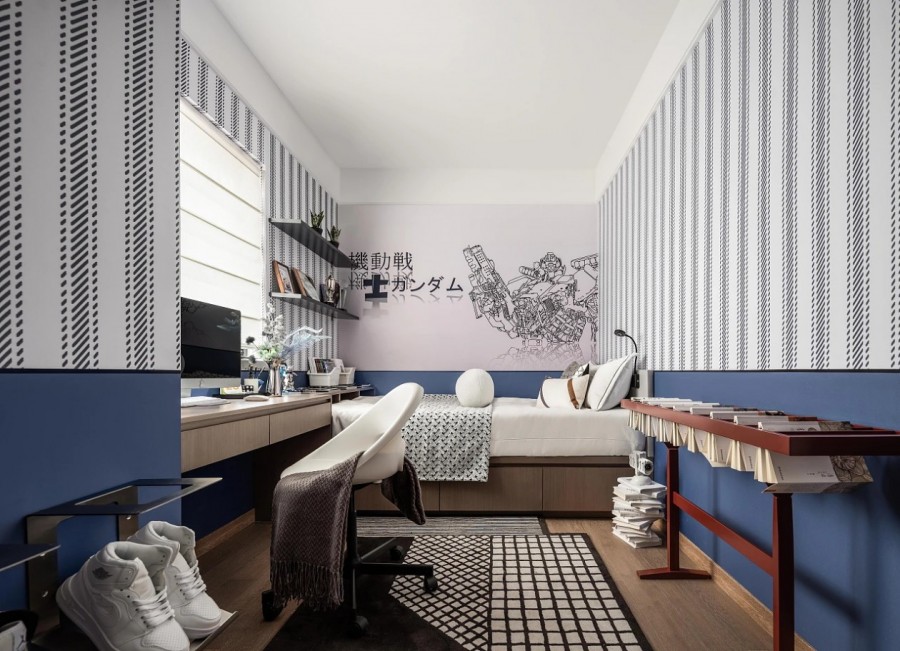 现代简约风格平层卧室装修效果图