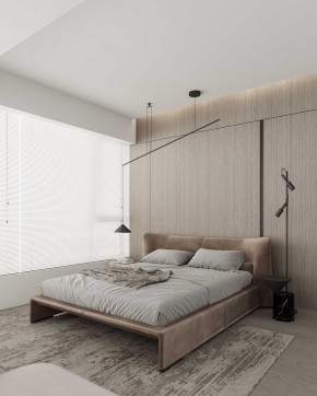 现代简约风格三居室卧室装修效果图