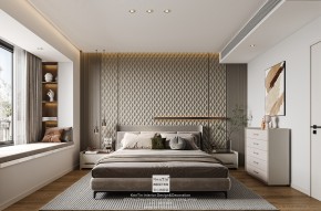 仙林翠谷蔷薇街区 现代法式风格别墅复式卧室装修效果图