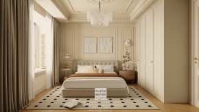 海德公园欧式奶油风复式卧室装修效果图