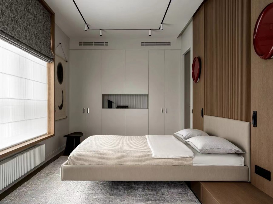 现代简约大平层卧室装修效果图