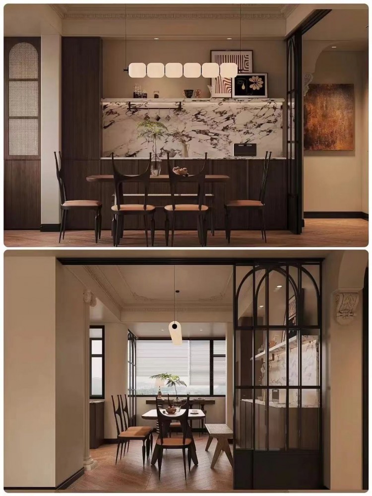 法式复古两居室餐厅1装修效果图