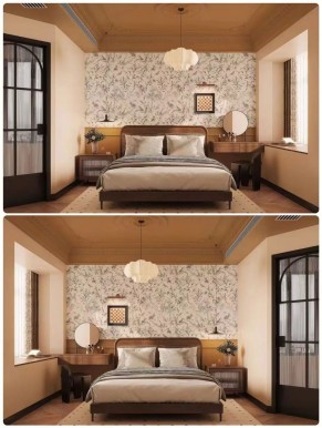 法式复古两居室卧室装修效果图