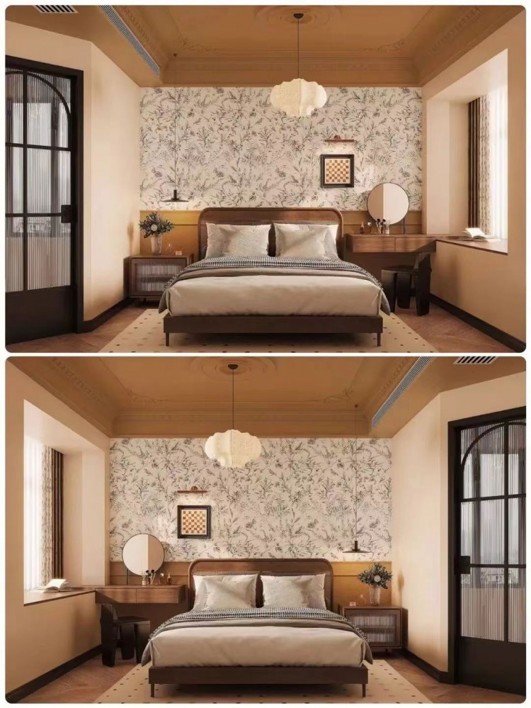法式复古两居室卧室装修效果图