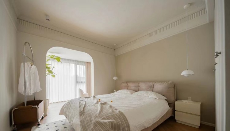 极简法式奶油风两居室卧室装修效果图