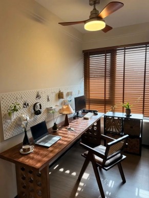 中古风两居室书房装修效果图