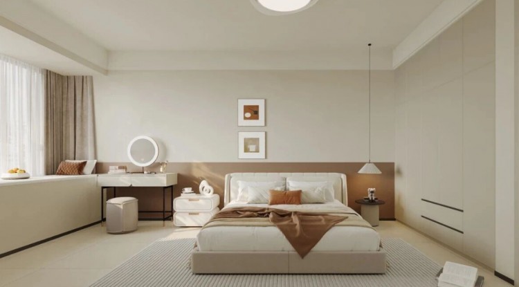 现代简约三居室卧室装修效果图