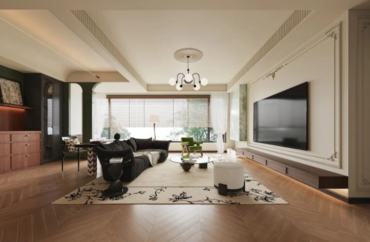 法式中古三居室客厅装修效果图