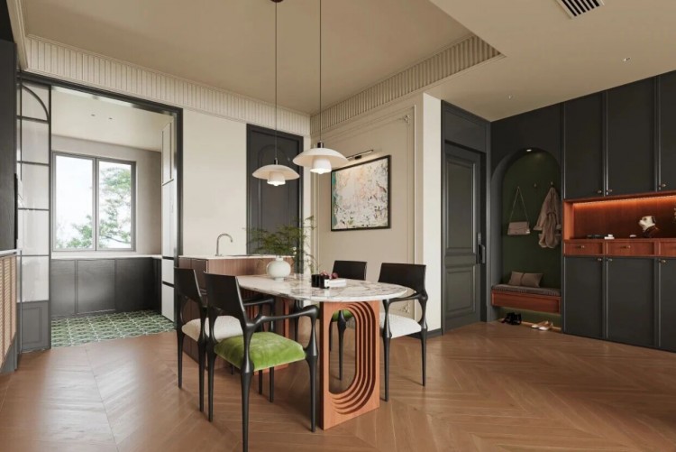 法式中古三居室餐厅装修效果图