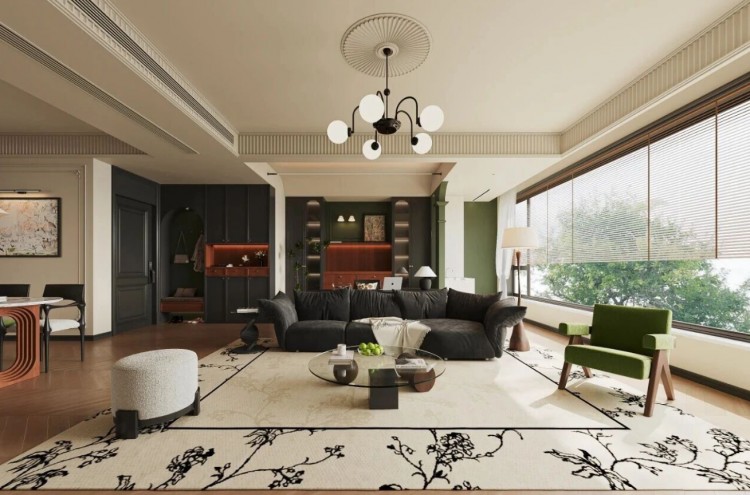 法式中古三居室客厅装修效果图