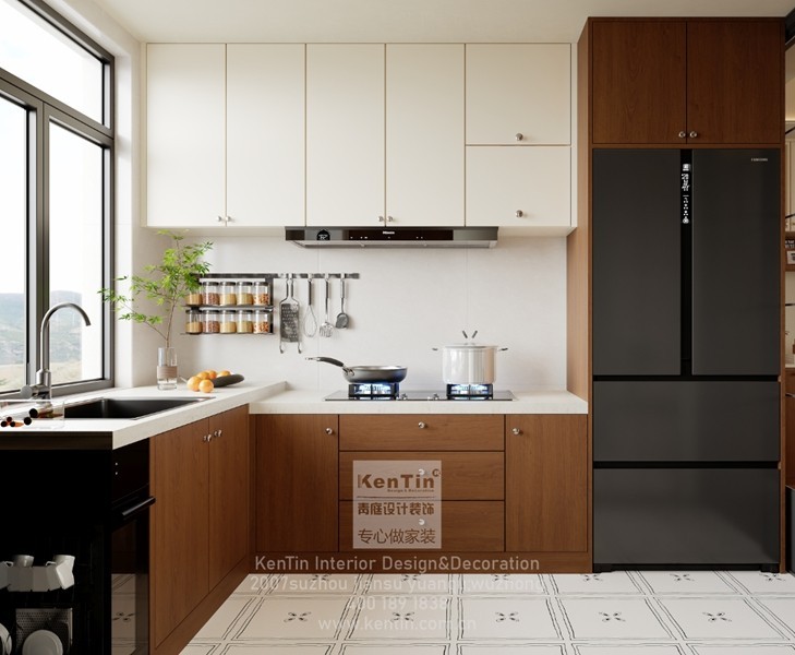 泓悦府叠墅法式中古厨房装修效果图