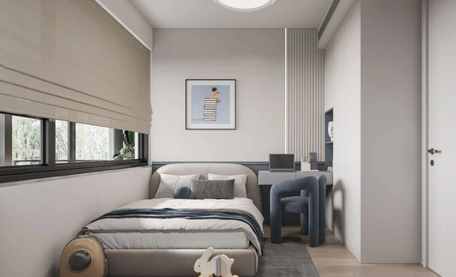 现代简约复式别墅儿童房装修效果图