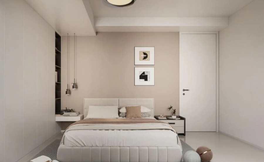 现代简约复式别墅卧室装修效果图