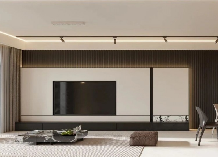 现代简约三居室客厅装修效果图