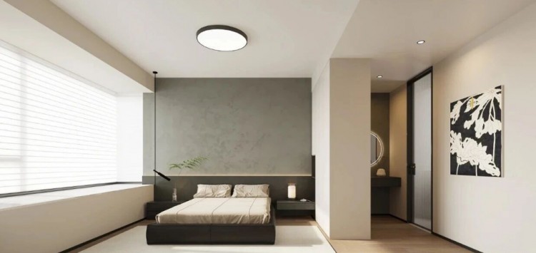 现代简约三居室卧室装修效果图