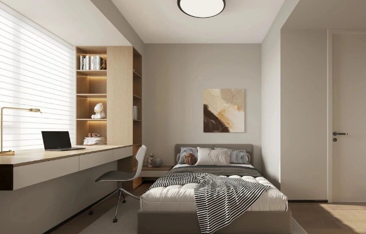 现代简约三居室卧室装修效果图