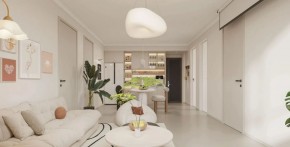 现代简约两居室客厅装修效果图