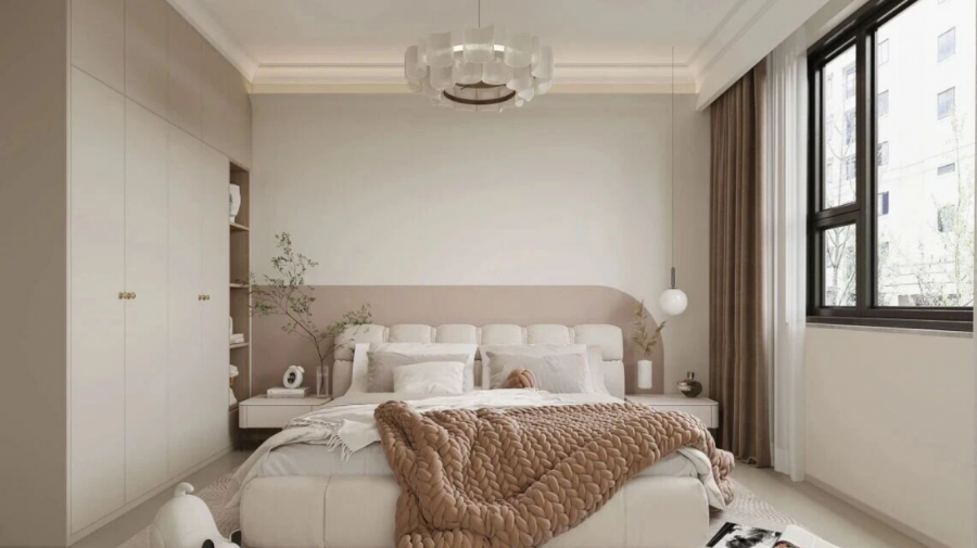 现代简约两居室卧室装修效果图