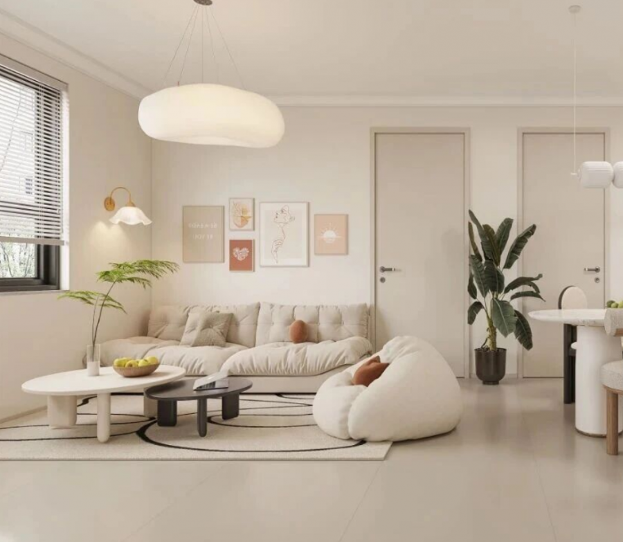 现代简约两居室客厅装修效果图