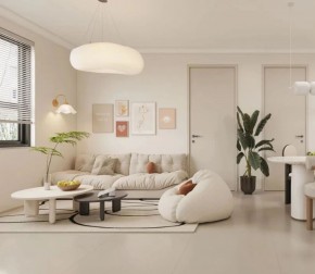 现代简约两居室客厅装修效果图