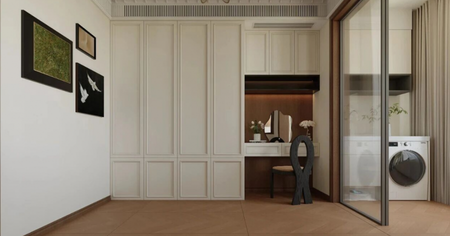 法式复古三居室衣帽间装修效果图