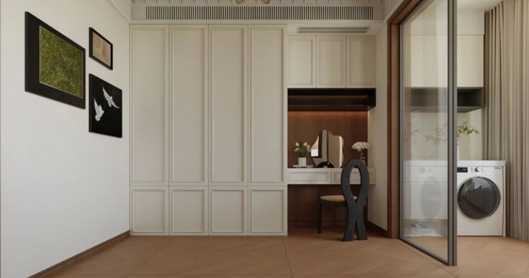 法式复古三居室衣帽间装修效果图