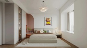 现代简约三居室卧室装修效果图