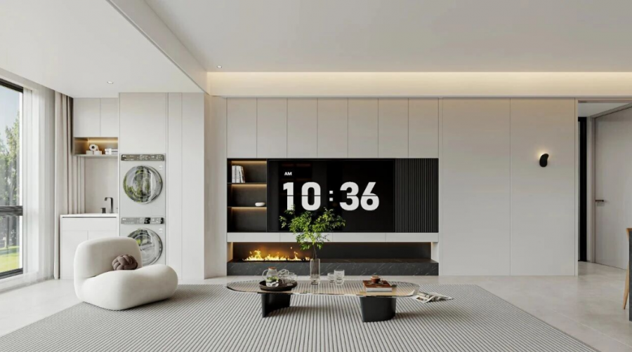 现代简约三居室客厅装修效果图