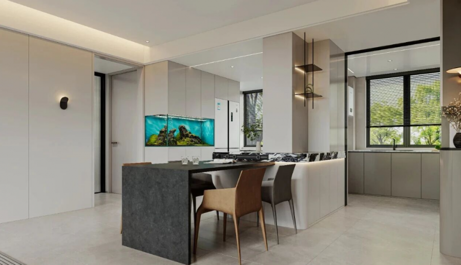 现代简约三居室餐厅装修效果图