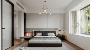 现代简约三居室卧室装修效果图