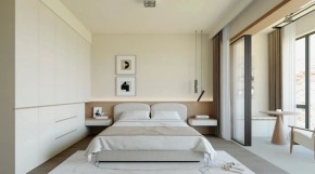 原木风三居室卧室装修效果图