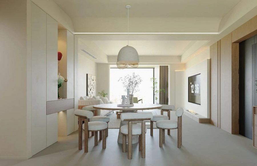 原木风三居室餐厅装修效果图