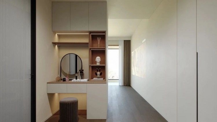 原木风三居室衣帽间装修效果图