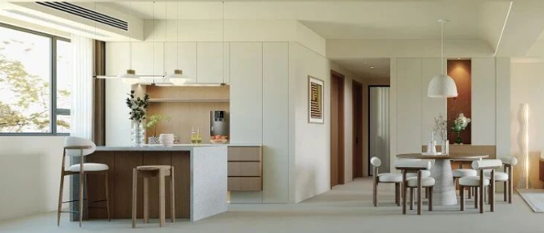 原木风三居室厨房装修效果图