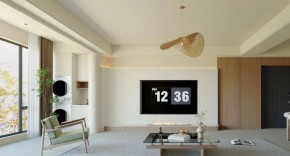 原木风三居室客厅装修效果图