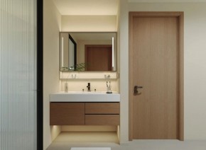 原木风三居室卫生间装修效果图