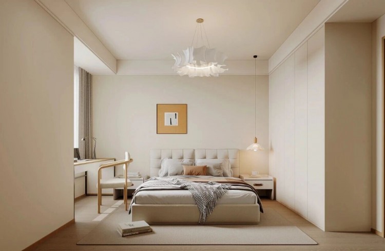 现代简约三居室卧室装修效果图