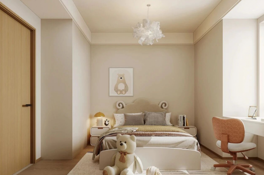 现代简约三居室卧室装修效果图