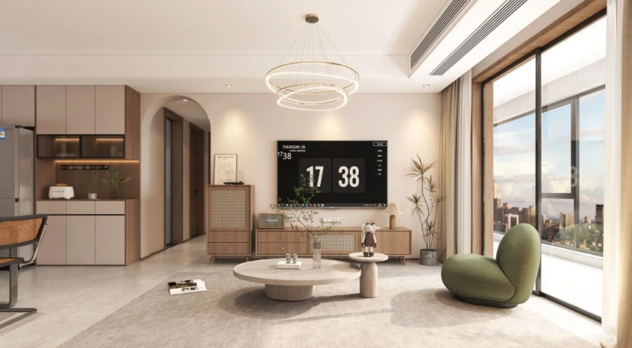 简约田园风三居室客厅装修效果图