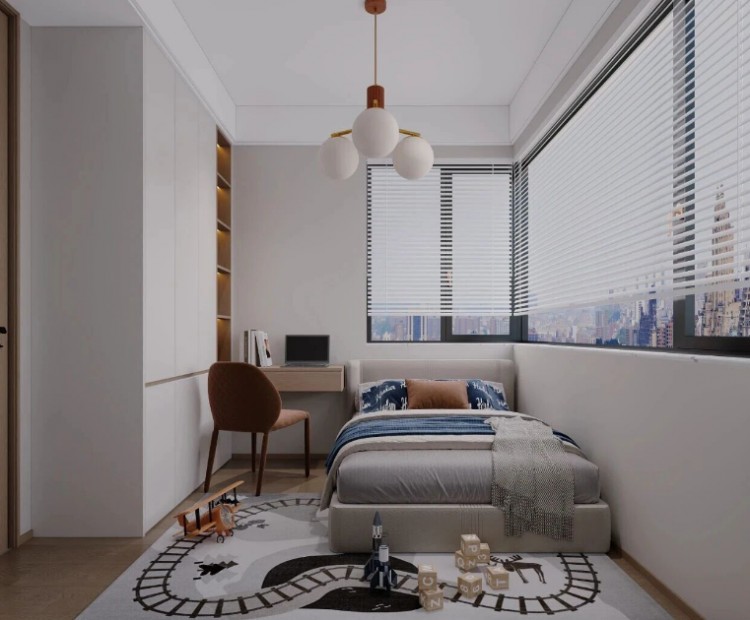 现代简约三居室儿童房装修效果图