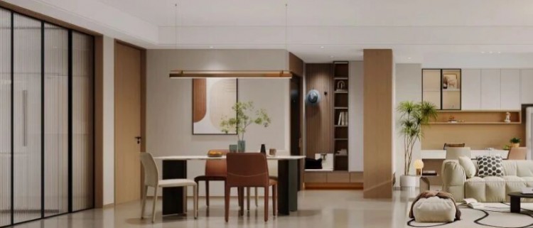 现代简约三居室餐厅装修效果图