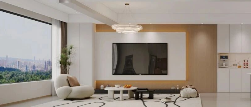 现代简约三居室客厅装修效果图