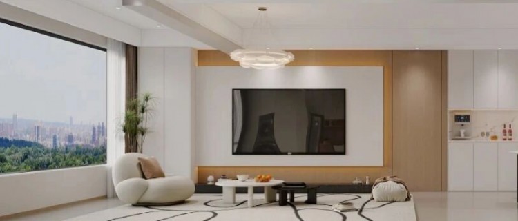 现代简约三居室客厅装修效果图