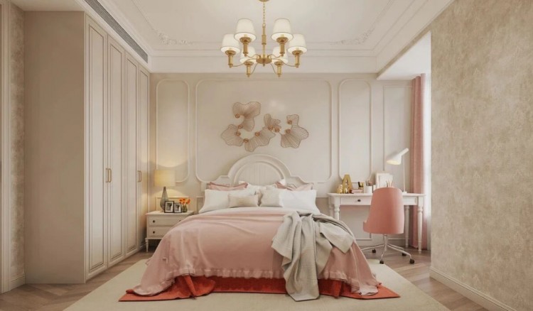 美式三居室卧室装修效果图